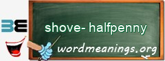 WordMeaning blackboard for shove-halfpenny